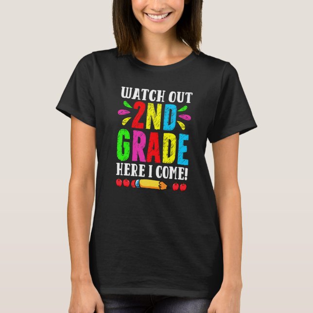Camiseta De Volta À Escola Assistam À segundo Aqui Eu Vim F (Frente)