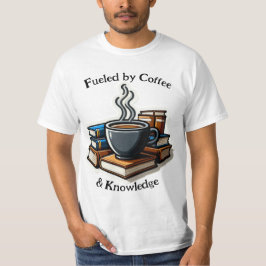 Camiseta De volta à escola café e conhecimento
