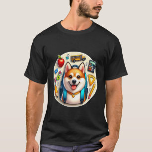Camiseta De Volta à Escola Cão Lundehund Norueguês Menino M