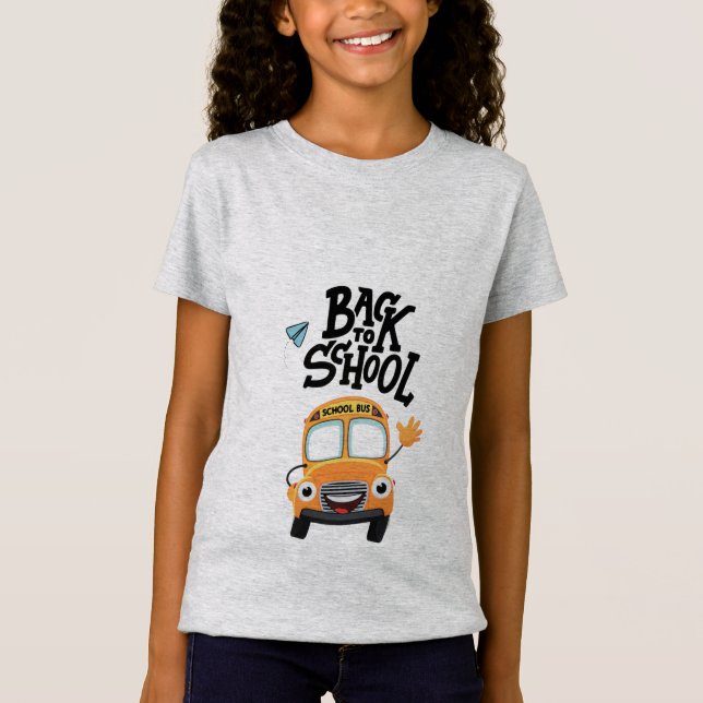 Camiseta de Volta à Escola com Ônibus (Frente)