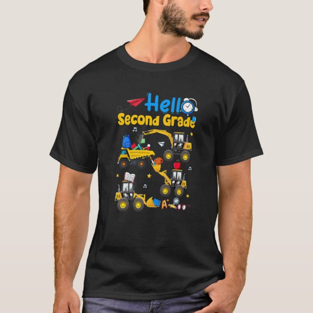 Camiseta De Volta À Escola, Constr De segundo De Segundo Gr (Frente)