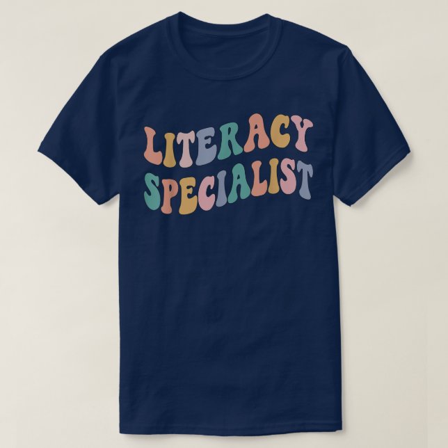Camiseta De volta à Escola de Professores, Groovy Retro Lit (Frente do Design)