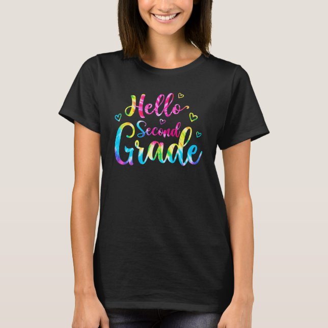 Camiseta De Volta À Escola De segundo De Segundo Grau Tie D (Frente)