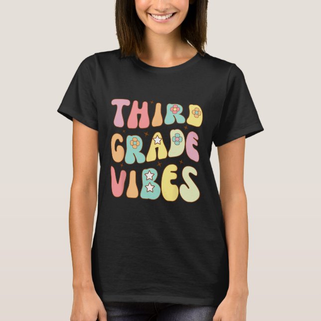 Camiseta De Volta À Escola De Terceiro Grau Vibes Professor (Frente)