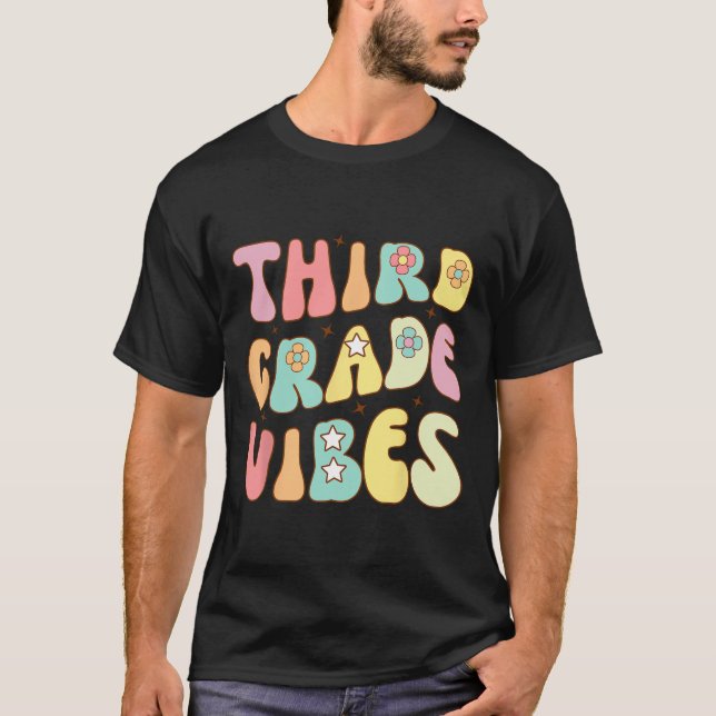 Camiseta De Volta À Escola De Terceiro Grau Vibes Professor (Frente)