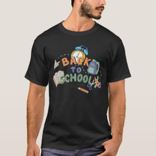 Camiseta De volta à escola, design estética de estudantes L