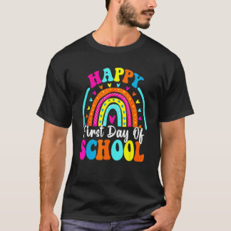 Camiseta De Volta à Escola Divertido Feliz Primeiro Dia de