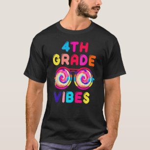 Camiseta De Volta À Escola Do 4º Grau Vibes Tie Dye Óculos 
