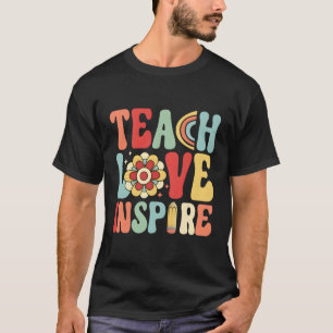 Camiseta De Volta À Escola Ensinar Amor E Inspirar Professo