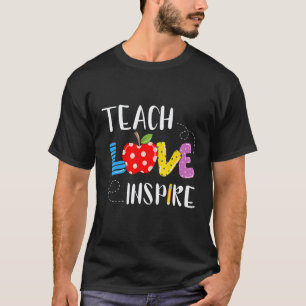 Camiseta De Volta à Escola Ensine Amor Inspire Ensino Bonda