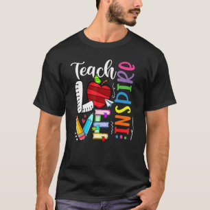 Camiseta De Volta à Escola Ensine Amor Inspire Ensino Bonda