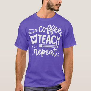 Camiseta De Volta À Escola Ensino De Café Repórteres Profes