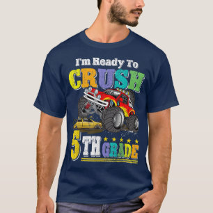Camiseta De Volta À Escola Estou Pronto Para Esmagar O Mons
