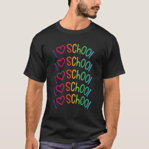 Camiseta De Volta À Escola Eu Adoro A Escola Para Estudante