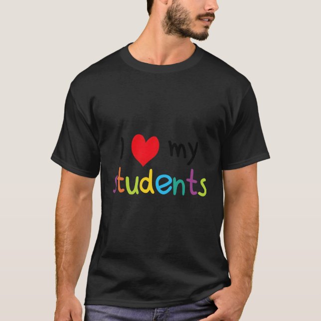 Camiseta De Volta À Escola Eu Amo Os Meus Alunos Professore (Frente)