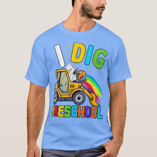 Camiseta De volta à escola Eu mexo na pré-cavadora pré-esco