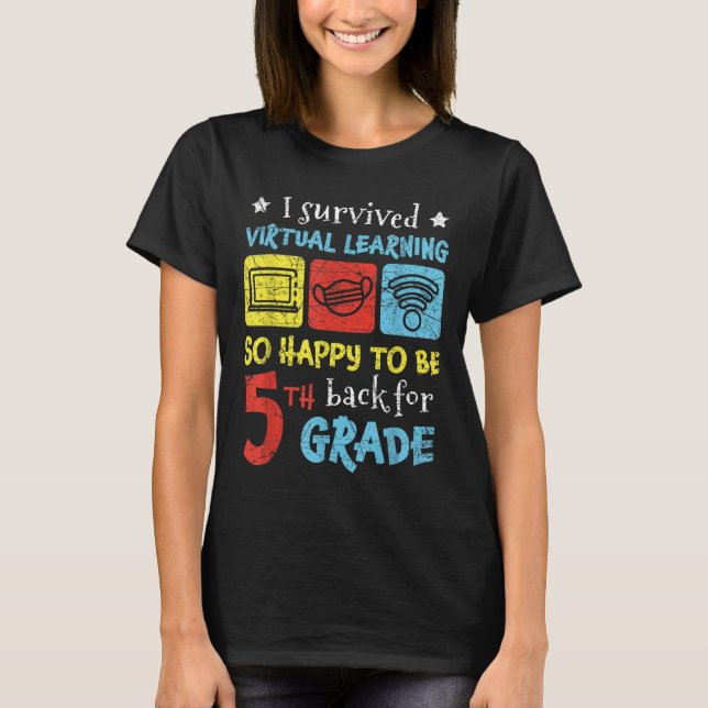 Camiseta De Volta à Escola Eu Sobrevivi à Aprendizagem Virt (Frente)