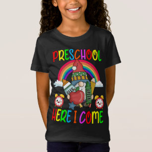Camiseta De volta à escola Gnomos Primeiro Dia da Pré-escol