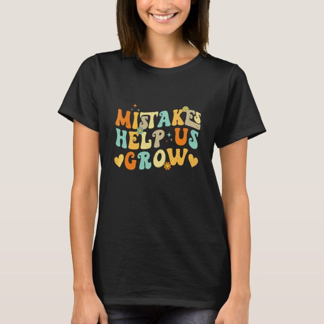 Camiseta De Volta à Escola Groovy Mentalidade de Cresciment (Frente)