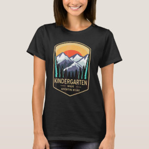 Camiseta De Volta à Escola Jardim de Infância A Aventura Co