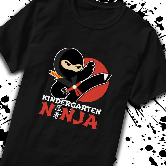 Camiseta De volta à escola - Jardim de infância Ninja - Est (Criador carregado)