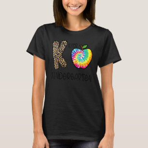 Camiseta De Volta à Escola K é para Maternal Leopardo Tie D