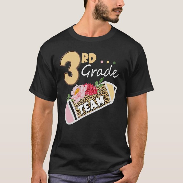 Camiseta De Volta À Escola, Lápis Da Equipe Do Terceiro Gra (Frente)