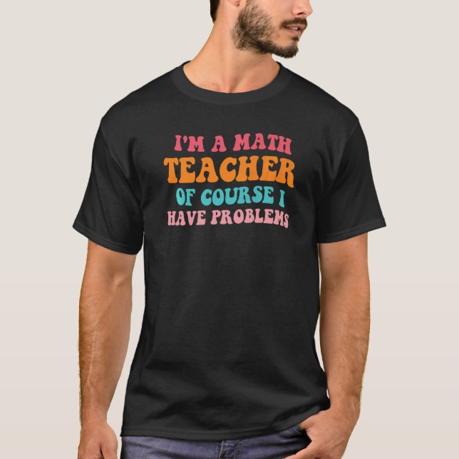 Camiseta De Volta à Escola  Matemática  Professores Retro M (Frente)