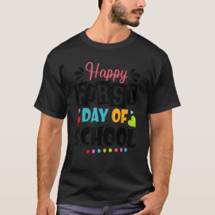 Camiseta De Volta À Escola Meninas Felizes Primeiro Dia Da