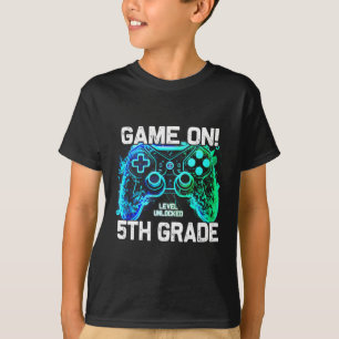Camiseta De Volta à Escola Meninos do 5º Ano Gamer Primeiro
