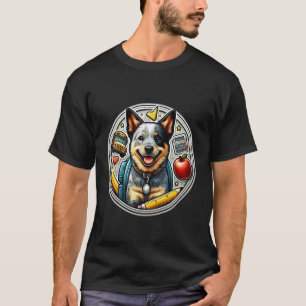 Camiseta De Volta à Escola Meninos Meninas Cão de Gado Aust