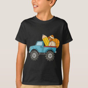 Camiseta De Volta À Escola Monster Truck Baseball