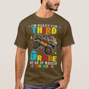 Camiseta De volta à escola Monster Truck Estou pronto para 