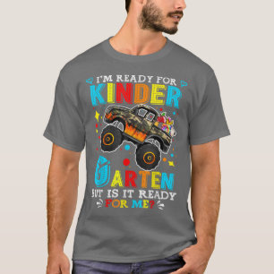 Camiseta De volta à escola Monster Truck Estou pronto para