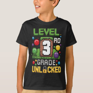Camiseta De Volta à Escola Nível 3ª Série Desbloqueado Game