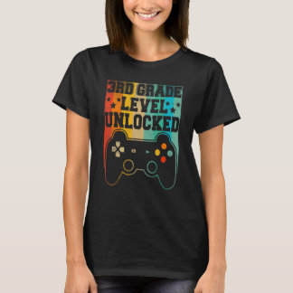 Camiseta De Volta à Escola Nível 3º Ano Desbloqueado Jogo d