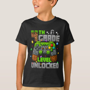 Camiseta De Volta à Escola Nível 4º Ano Desbloqueado Gamer