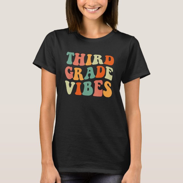Camiseta De volta à escola no 3º ano Vibes Professores do 3 (Frente)