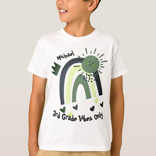 Camiseta De volta à escola | Nome das Crianças do Estilo de (Frente)