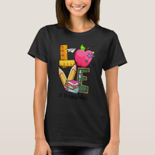 Camiseta De Volta À Escola O Amor Inspira Principal Primeir