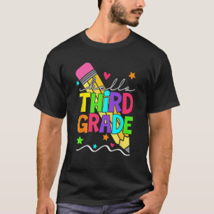 Camiseta De Volta à Escola Olá 3º Terceiro Ano Lápis Profes