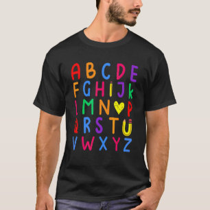 Camiseta De Volta à Escola Olá Letras do Alfabeto Professor