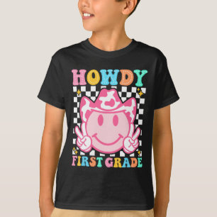 Camiseta De Volta à Escola Olá Primeiro Grau Caubói Ocident
