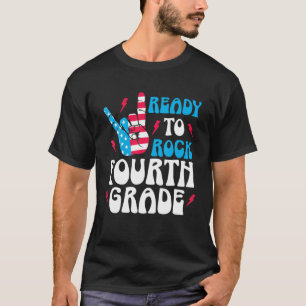 Camiseta De Volta À Escola Para Rapazes Pronto Para Rock