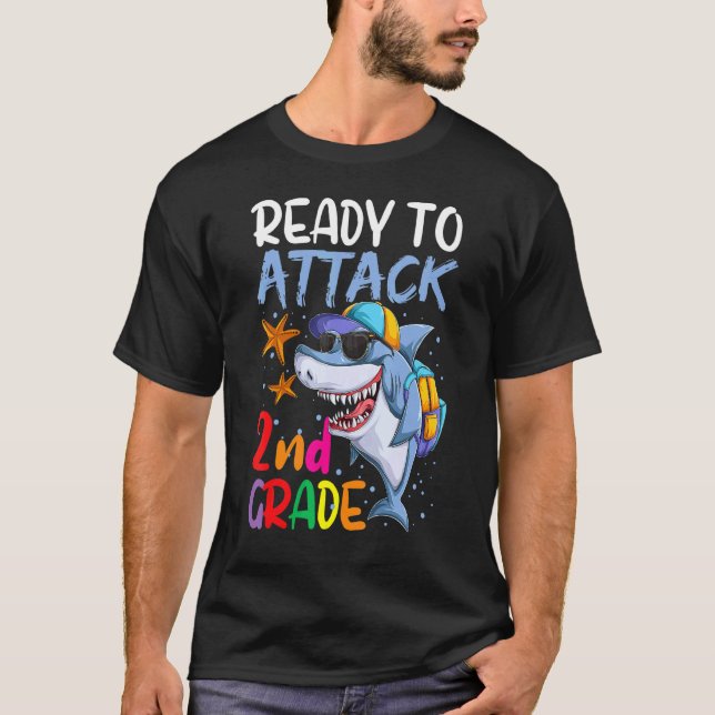 Camiseta De Volta À Escola Para Rapazes Prontos Para Atacar (Frente)