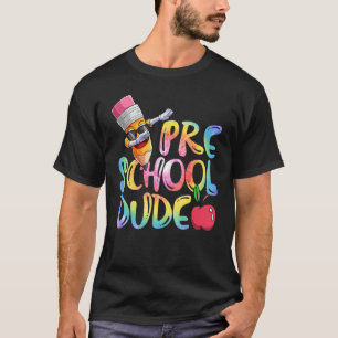 Camiseta De Volta À Escola Pencil Tie Dye Preschool Boys