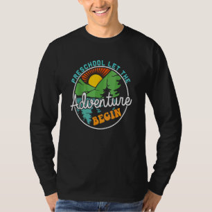 Camiseta De Volta à Escola Pré-escola Que Aventura Comece