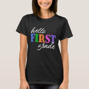 Camiseta De Volta à Escola Primeiro Ano Para Meninos Menina