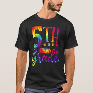 Camiseta De Volta à Escola Professor(a) da 5ª Série Tie Dy
