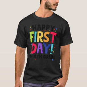 Camiseta De Volta à Escola Professor Aluno Feliz Primeiro D